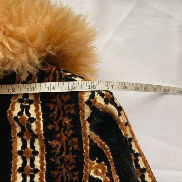 Vtg 1970's Country Pacer Multicolored Tapestry Faux Fur Penny Lane Coat Size S/M - Picture 14 of 16